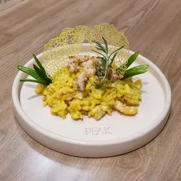 Grilled Shrimp Saffron Risotto